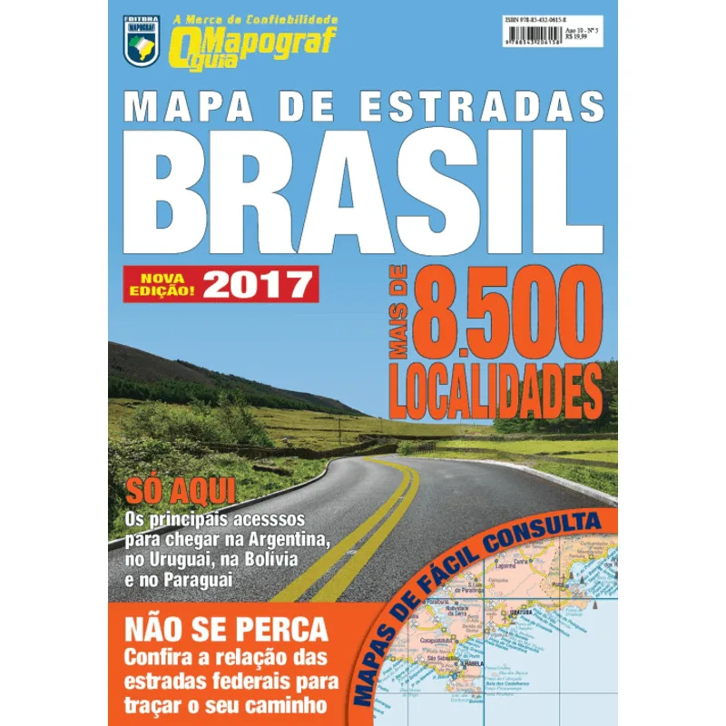 O Mapograf Guia - Mapa de Estradas Brasil 2017