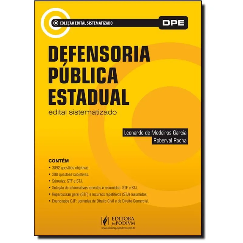 Defensoria Pública Estadual - Coleção Edital Sistematizado - 2014