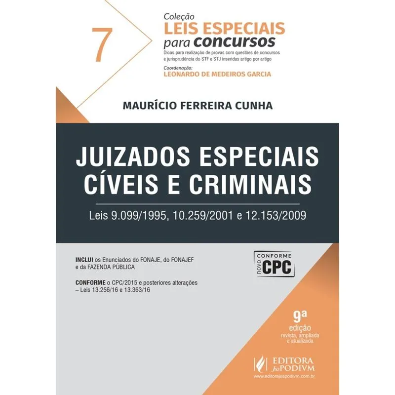 Juizados Especiais Civeis E Criminais - Leis Especiais Para Concursos - Vol 7 - Juspodivm - 9ed