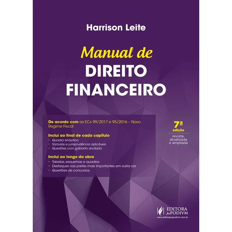 Manual De Direito Financeiro - Juspodivm - 7 Ed
