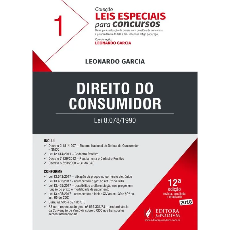 Direito Do Consumidor - Leis Especiais Para Concursos - Vol 1 - Juspodivm