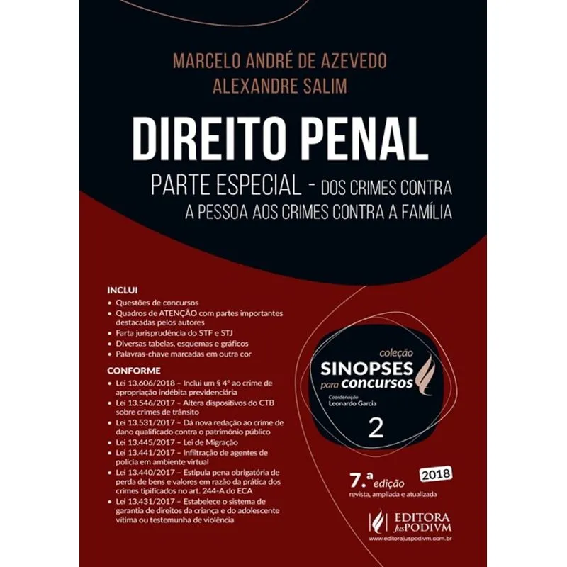 Sinopses Para Concursos - Vol 2 - Direito Penal - Parte Especial - Juspodivm