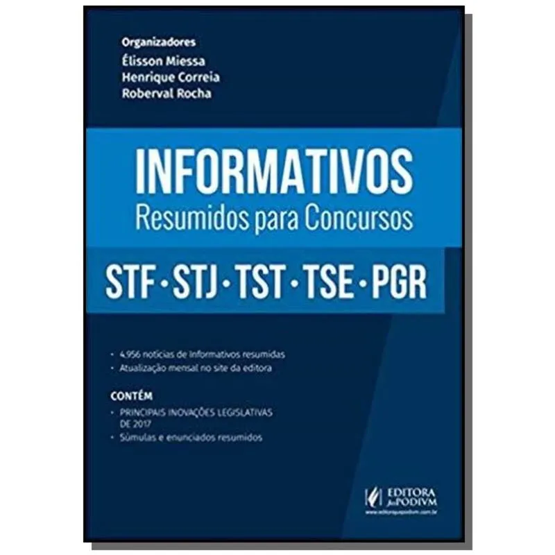 INFORMATIVOS RESUMIDOS PARA CONCURSOS - JUSPODIVM