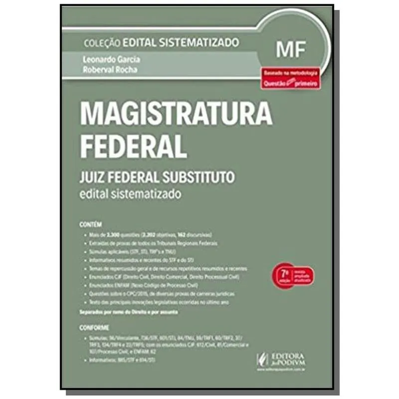 MAGISTRATURA FEDERAL - JUIZ FEDERAL SUBSTITUTO - JUSPODIVM