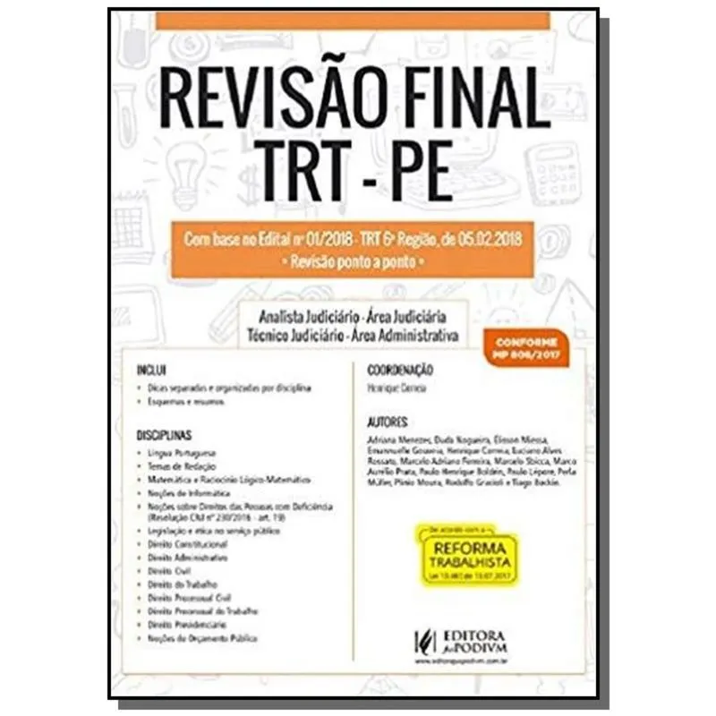 REVISAO FINAL TRT PE - JUSPODIVM