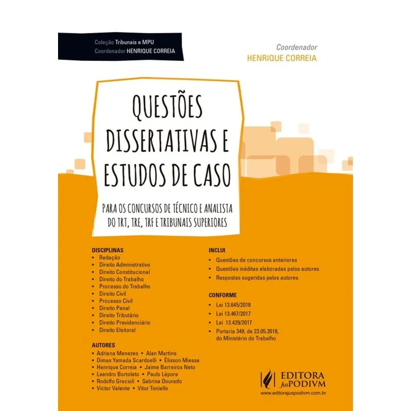 Questoes Dissertativas E Estudos De Caso - Juspodivm