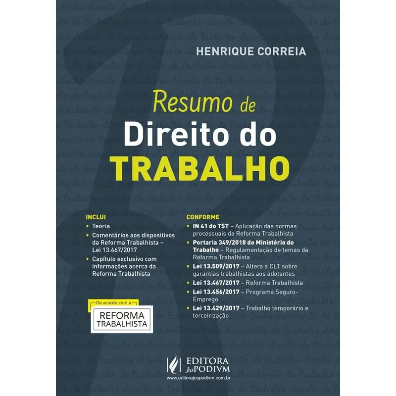 Resumo De Direito Do Trabalho - Juspodivm