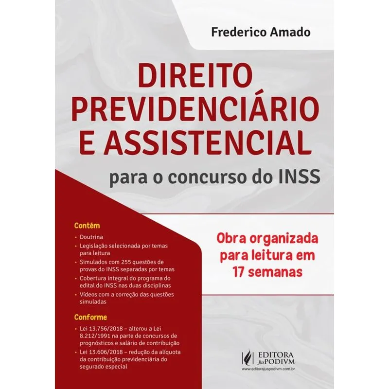Direito Previdenciario E Assistencial Para O Concurso Do Inss - Juspodivm