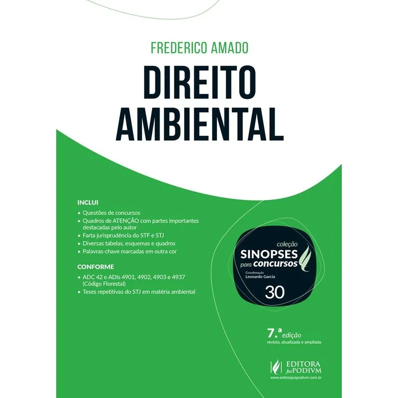 Sinopses Para Concursos - Vol 30 - Direito Ambiental - Juspodivm