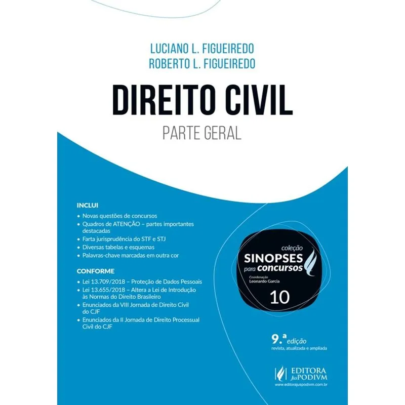 Sinopses Para Concursos - Vol 10 - Direito Civil Parte Geral - Juspodivm