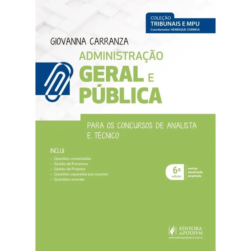 Administracao Geral E Publica - Para Tecnico E Analista - Juspodivm