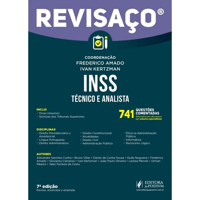 Revisaco Analista E Tecnico Do Inss - Juspodivm