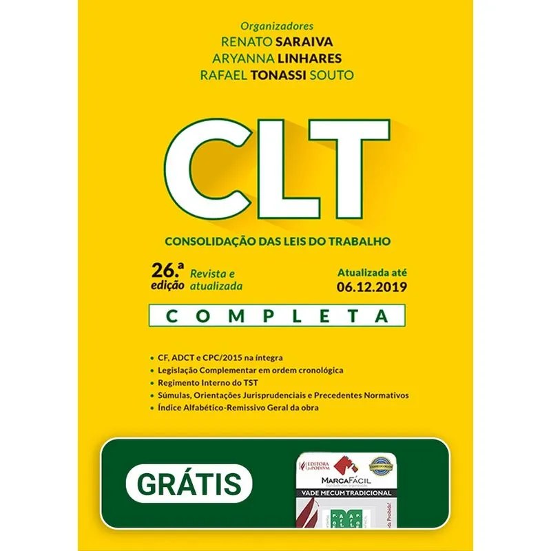 Clt - Consolidacao Das Leis Do Trabalho - Juspodivm