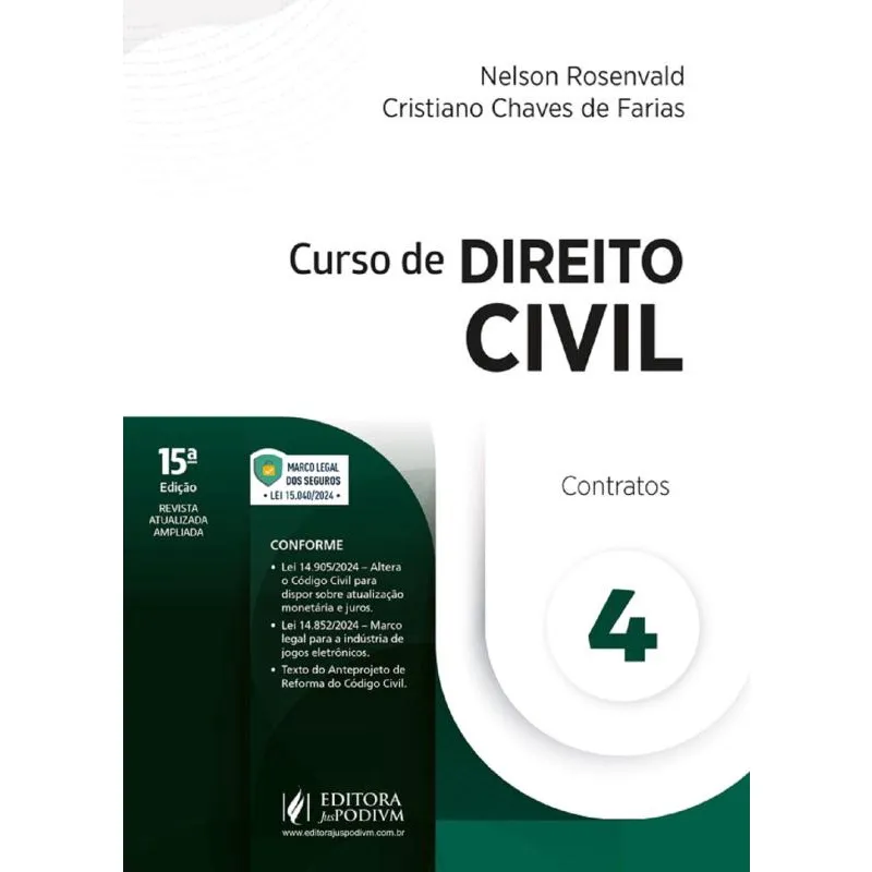 Curso de Direito Civil - Volume 4 - Contratos - 15ª Edição (2025)