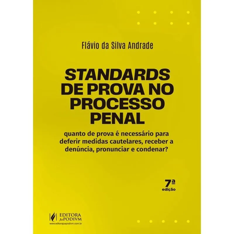 STANDARDS DE PROVA NO PROCESSO PENAL - 2027
