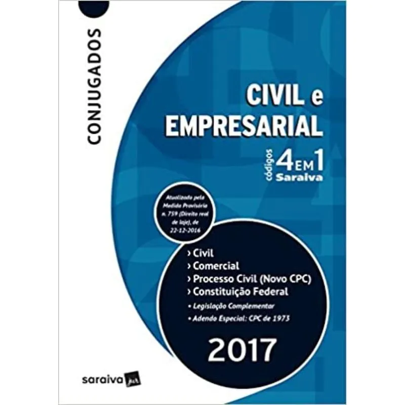 Códigos 4 em 1 Conjugados: Civil, Processo Civil, Comercial e Constituição Federal