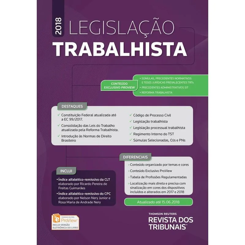 Legislacao Trabalhista 2018 - Rt