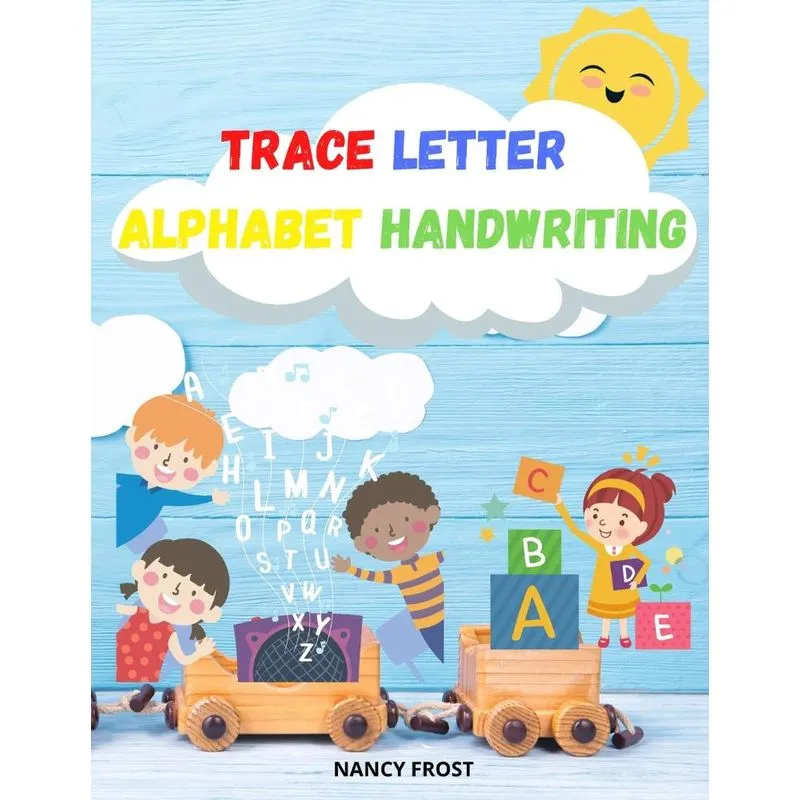 Trace letters alphabet handwriting