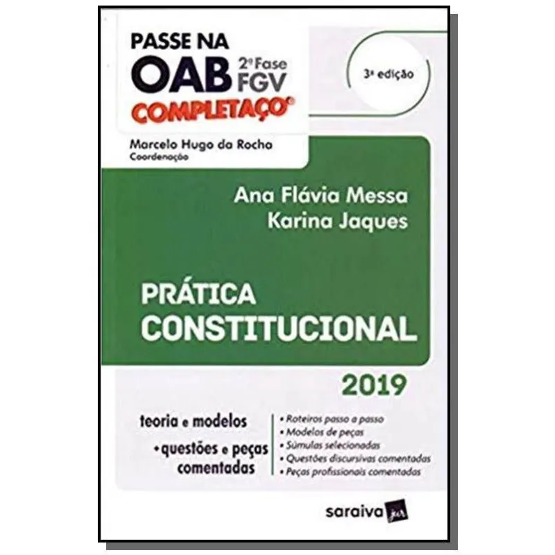 Passe na oab - 2 fase fgv - com. p. CONST-03ED/19