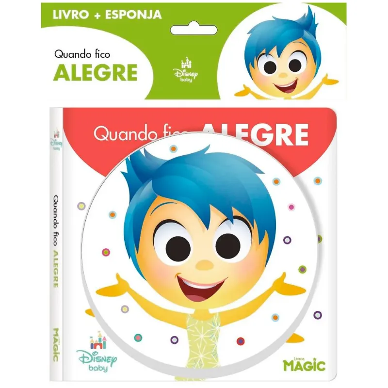 Livro de Banho C/ Esponja Alegria 14x14cm em Plástico Magic Kids