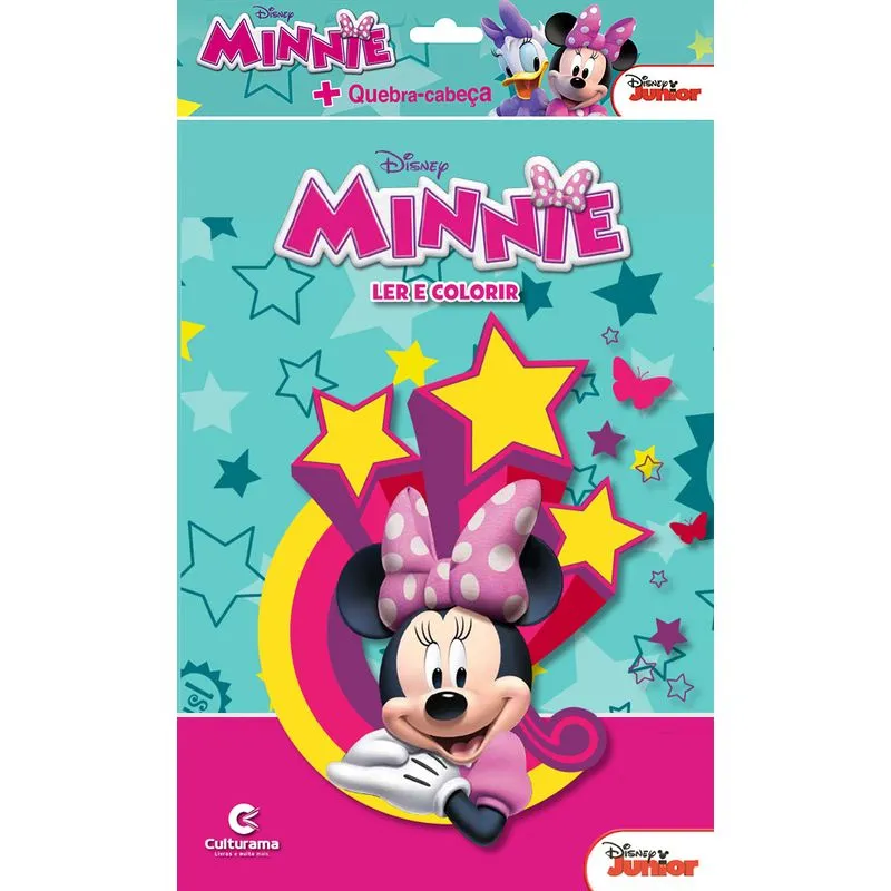 Livro Minnie - Ler e Colorir com Giz de Cera - Culturama