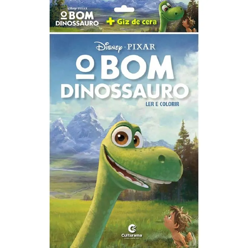 Livro o Bom Dinossauro - Ler e Colorir com Giz de Cera - Culturama