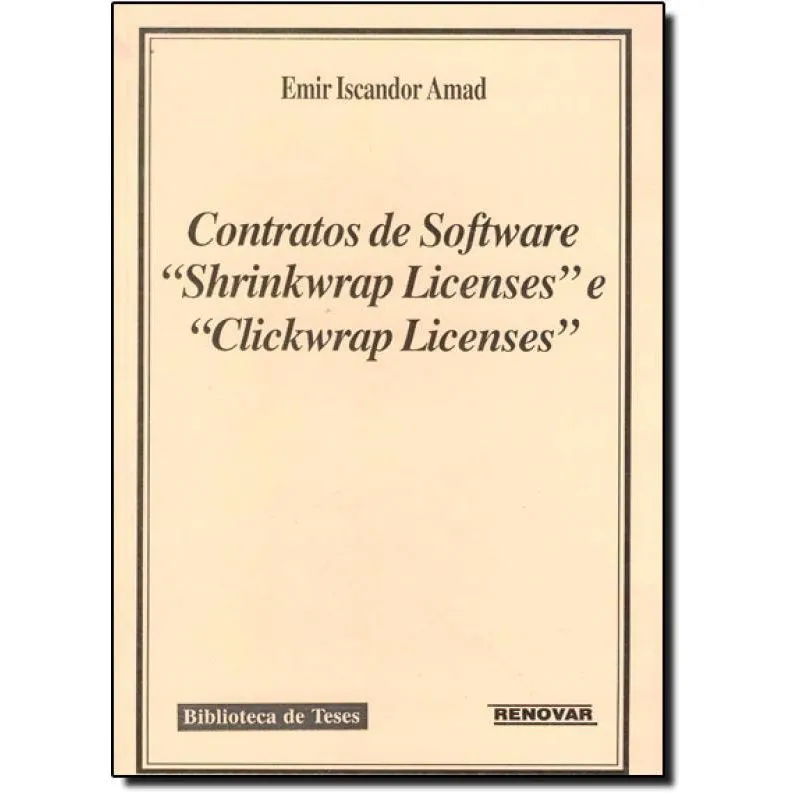 Livro Contratos De Software