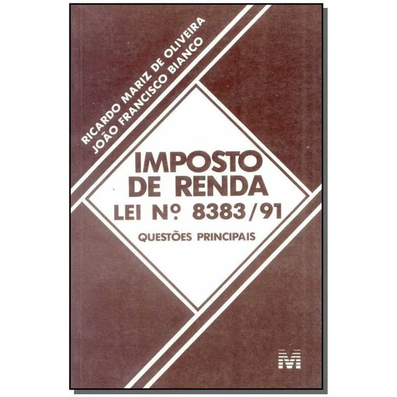 Livro Imposto De Renda Lei N 8383 91