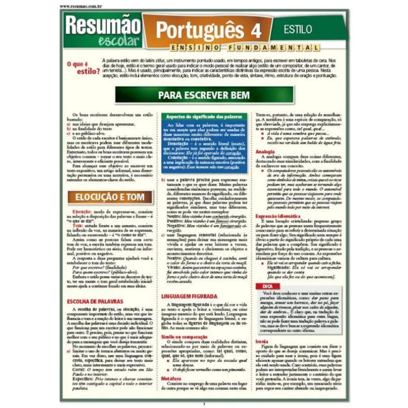 PORTUGUÊS 4 - ESTILO
