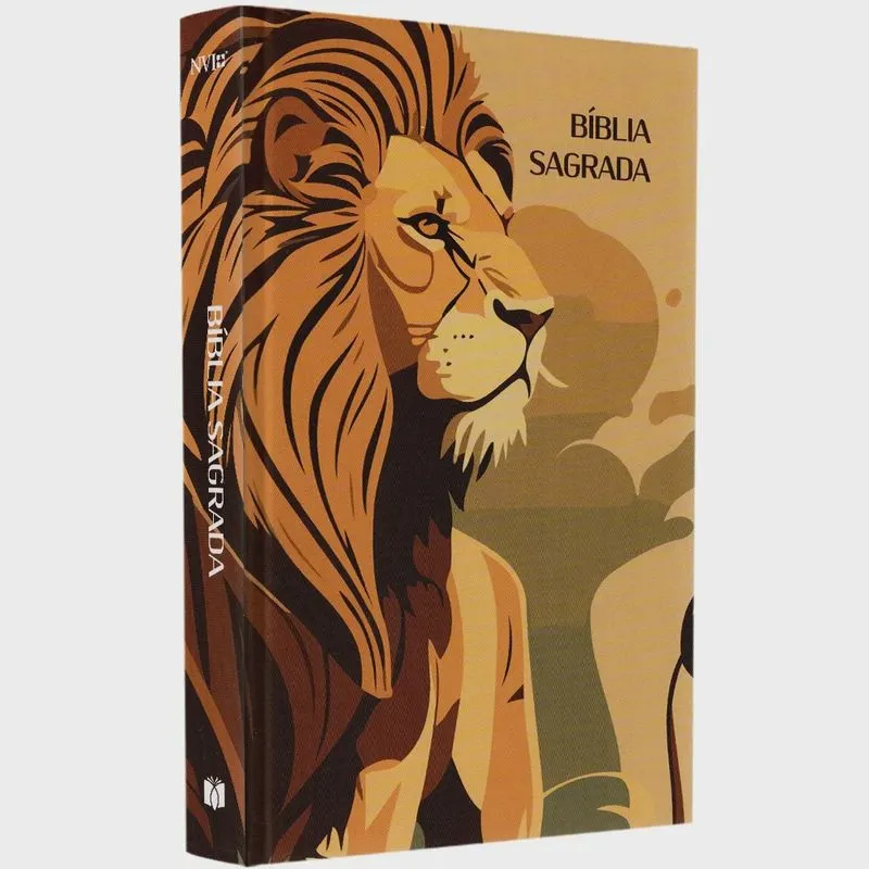 Bíblia Sagrada Capa Leão nvi Letra Normal Capa Dura