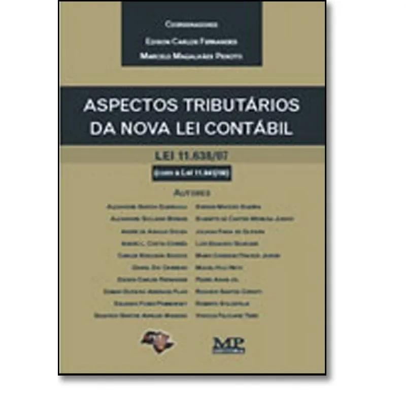 Livro Aspectos Tributários Da Nova Lei Contábil