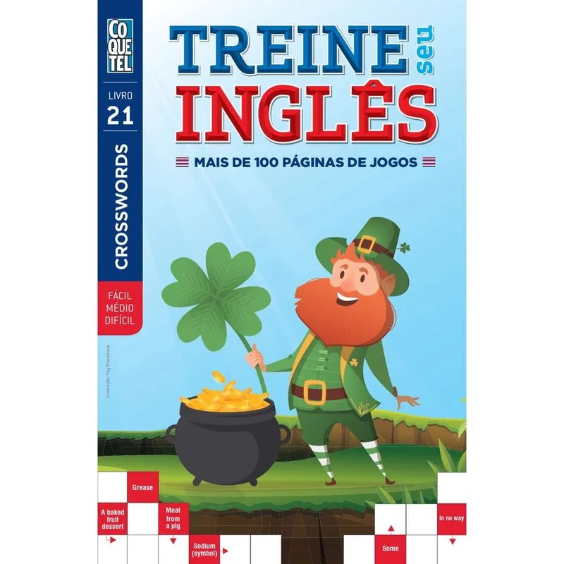 Livro - Treine seu inglês - Mais de 100 páginas de jogos - Fácil - Médio - Difícil - Livro 21