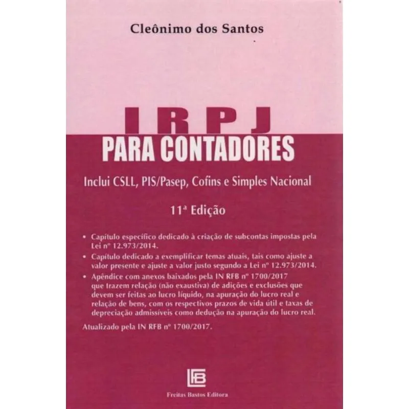 Irpj Para Contadores - 11Ed/18