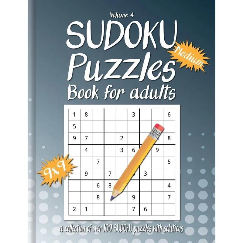 Medium Sudoku Book For Adults