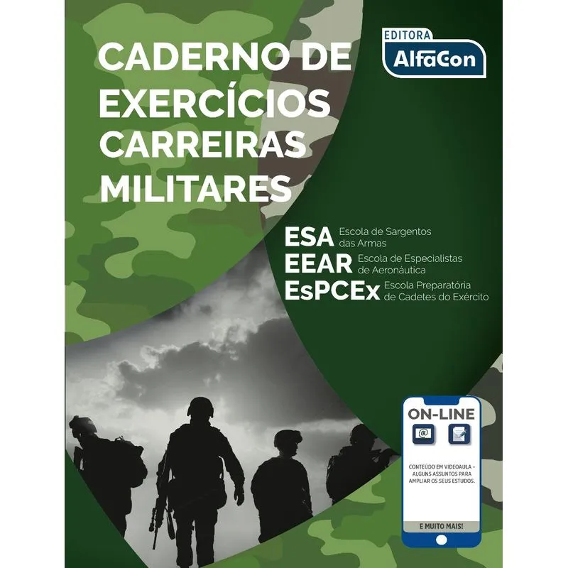 CADERNO DE EXERCÍCIOS - CARREIRAS MILITARES (ESA - EEAR - ESPCEX)