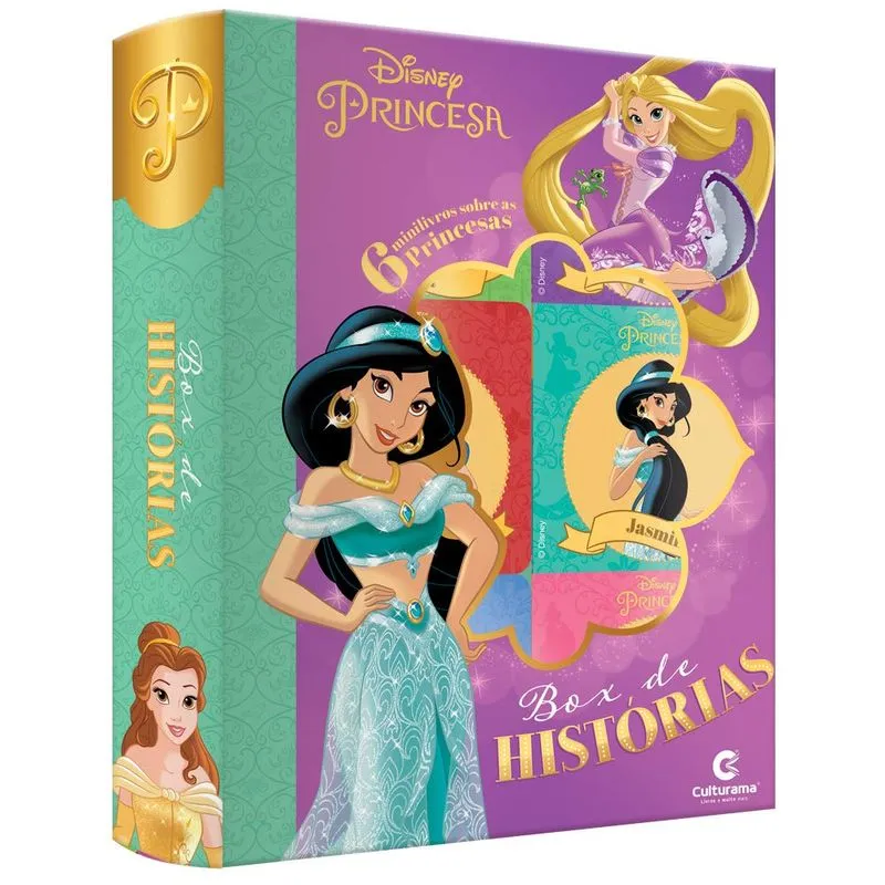 Livro Box de Histórias Princesas Disney Culturama com 6 Mini Livrinhos