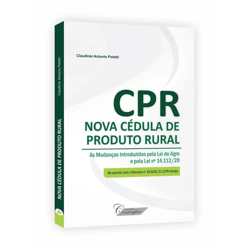 Livro Nova Cédula De Produto Rural