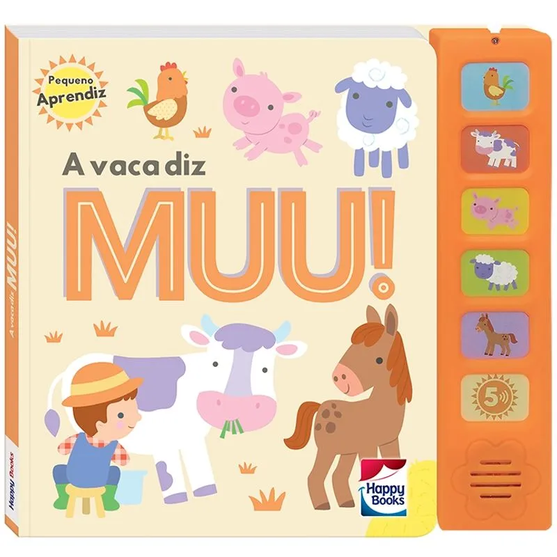 Livro - Pequeno Aprendiz - Livros Sonoros - a Vaca Diz Muu!