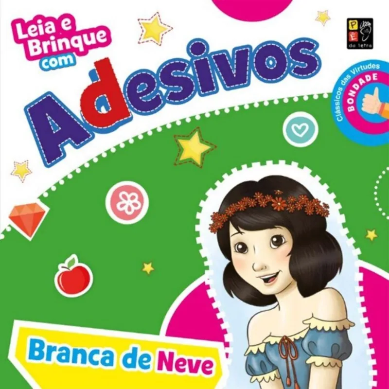 Leia E Brinque Com Adesivos Branca De Neve