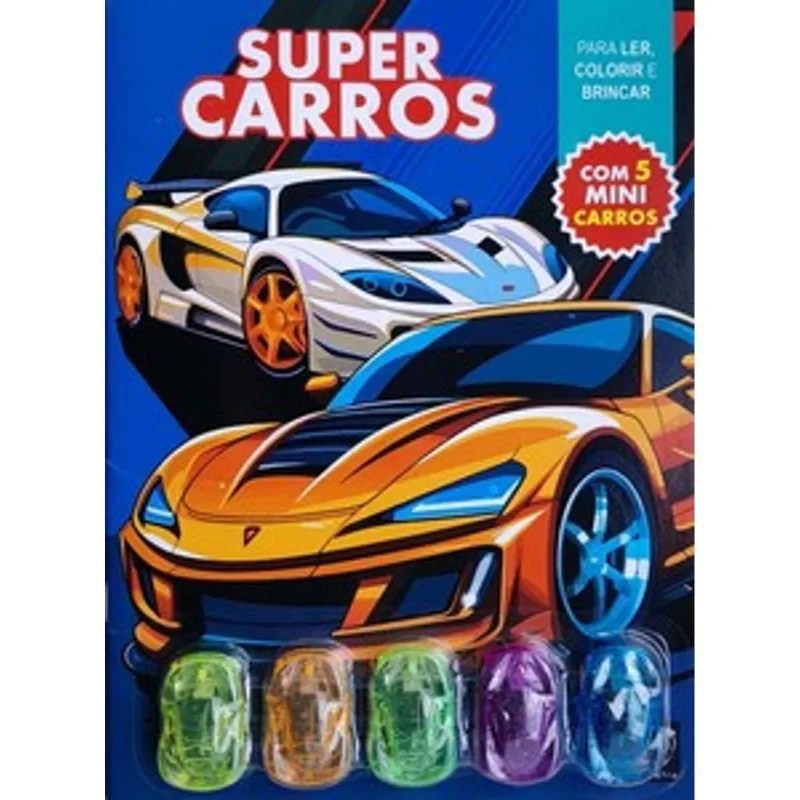 Para Ler, Colorir e Brincar - Super Carros