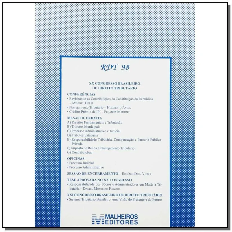 Revista De Direito Tributario Vol. 98
