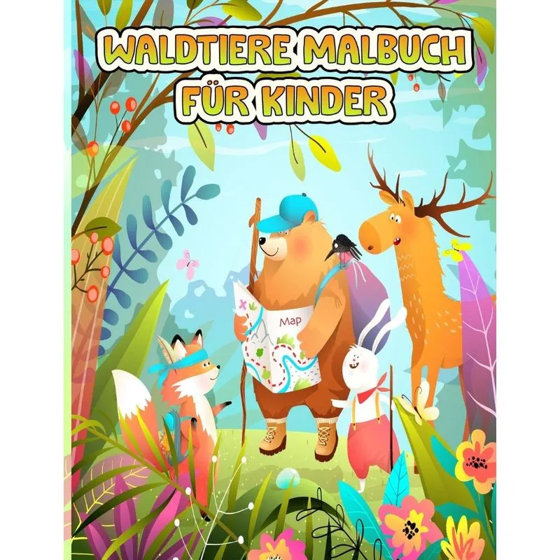 Waldtiere Färbung Buch für Kinder