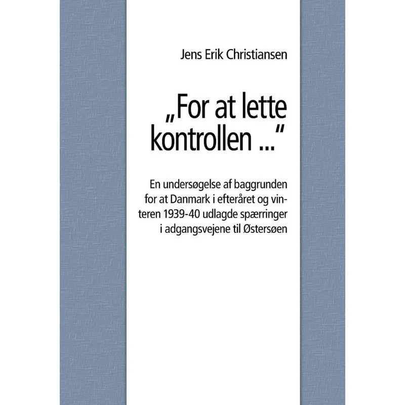 For at lette kontrollen ...