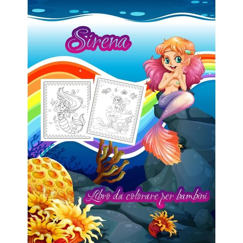 Sirena-bambini Libro Da Colorare