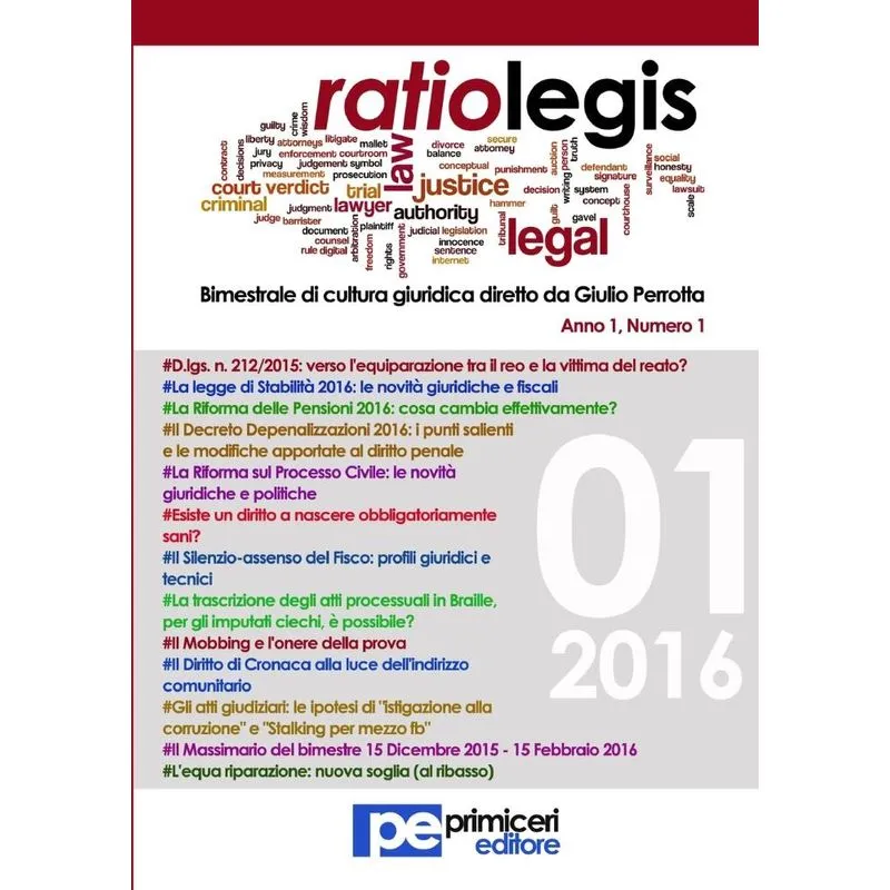 Ratio Legis (Numero 1, Anno 2016)