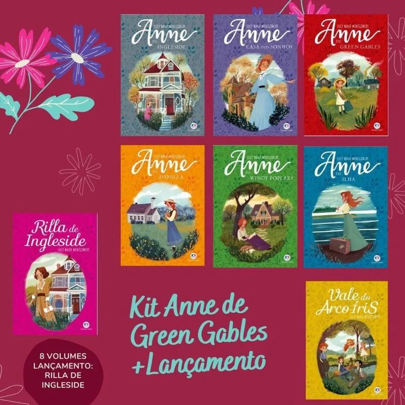KIT COM 8 LIVROS ANNE DE GREEN GABLES (INCLUINDO RILLA DE INGLESIDE)