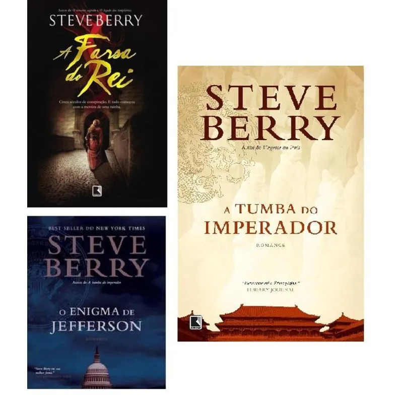 KIT LIVROS STEVE BERRY: FARSA DO REI +TUMBA DO IMPERADOR +ENIGMA DE JEFFERSON