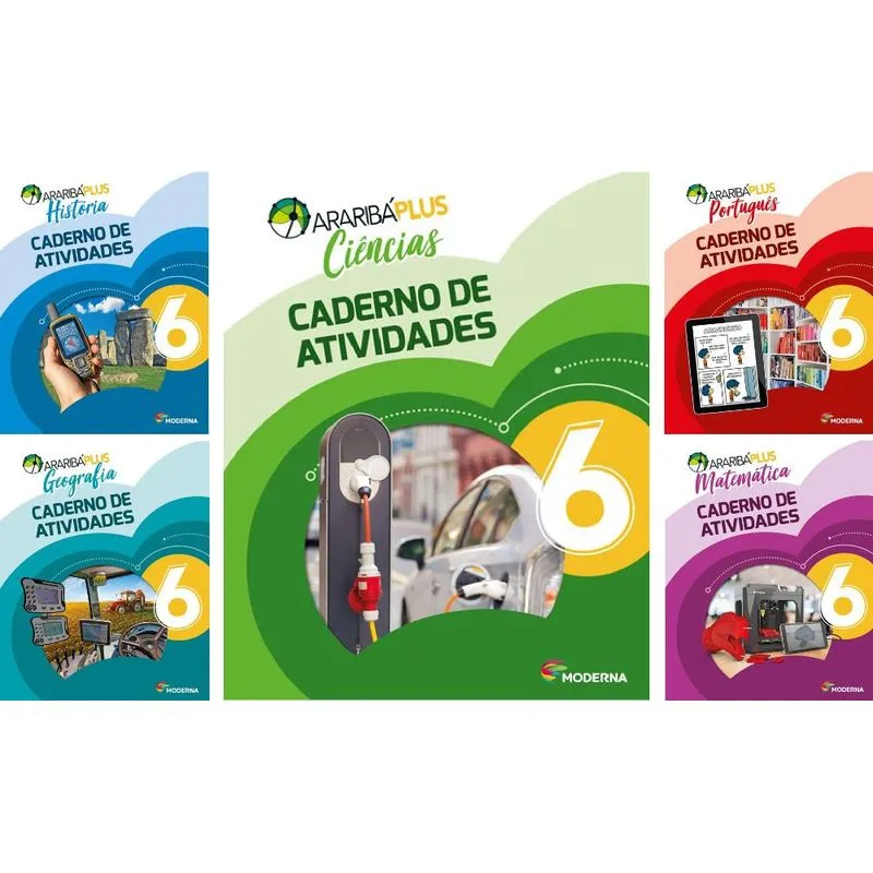 Kit Livros Escolares: Araribá Plus - 6º Ano-Série (Somente Caderno)