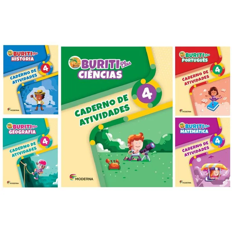 Kit Livros Escolares: Buriti Plus - 4º Ano-Serie (Somente Caderno)