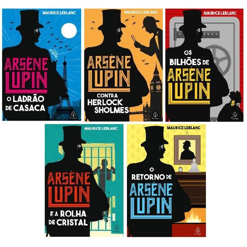 Kit Livros Arsène Lupin - 5 Volumes (Coleção Completa - Incluindo O Lançamento O Retorno De Lupin)